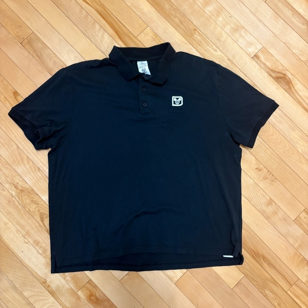 Disney Mickey Mouse Polo Shirt Retro Black Size XL Golf